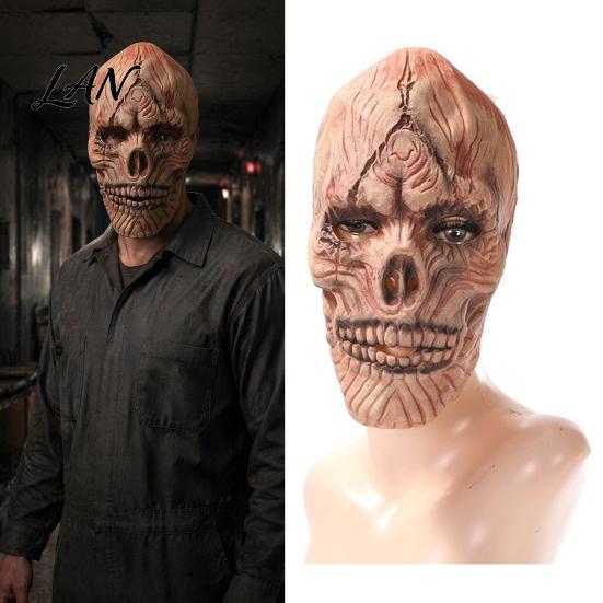 Skin Friendly Latex Masque Scary Halloween Masque, Horror Full Face Skull for Costume, Cosplay Party, Haunted House Prop Breathable