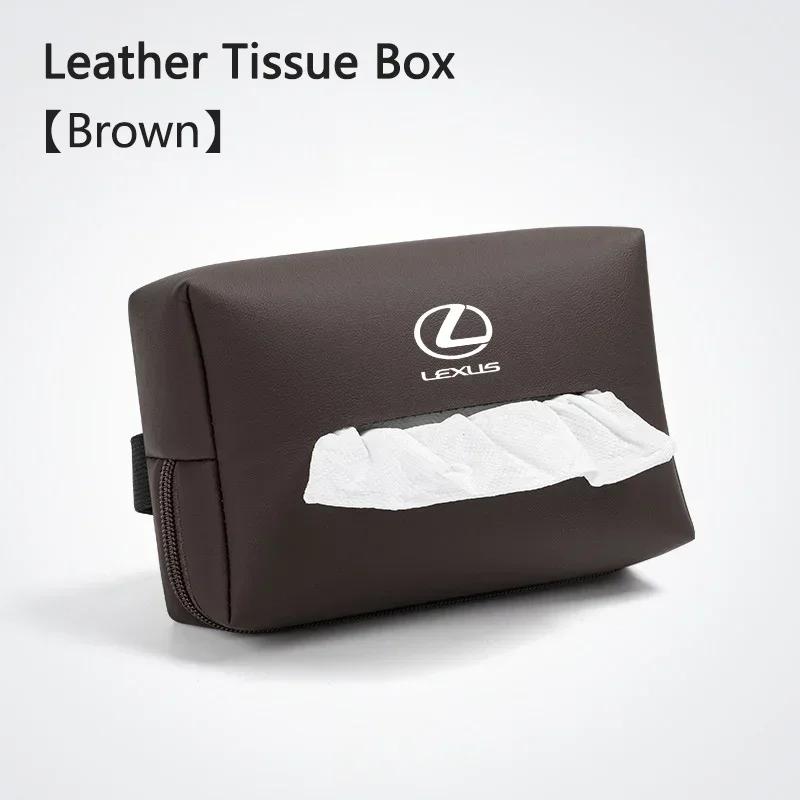 2026 Hot Interior Stickers Car Tissue Organizer Bag Paper Towel Storage Box For Lexus LS LC RZ IS350 ES300 GS350 CT200h GX460 LX