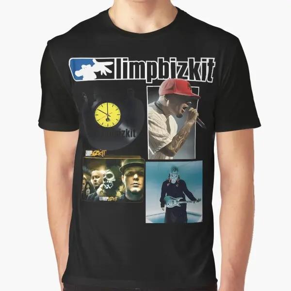 Хиты продаж Футболка Limp Bizkit с принтом музыкальной группы Летняя футболка класса люкс из чистого хлопка Мужская и женская футболка с короткими рукавами