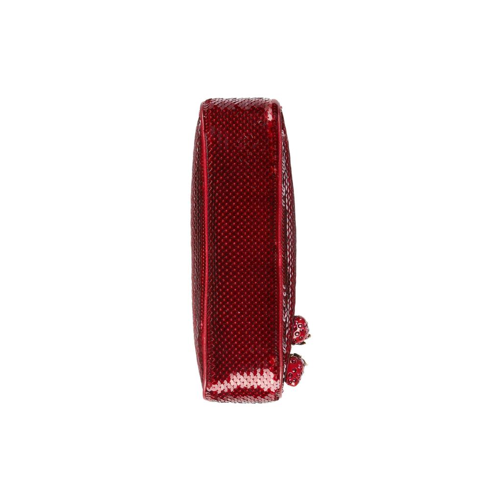 Gucci GG Marmont Shoulder Bag Red Sequin Strawberry Charm 735132-FAB08-8470