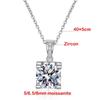 D цвет 0,5/1/2CT Блестящий муассанитовый кулон круглой огранки для женщин Лабораторное бриллиантовое ожерелье из стерлингового серебра 925 пробы пройти тест GRA