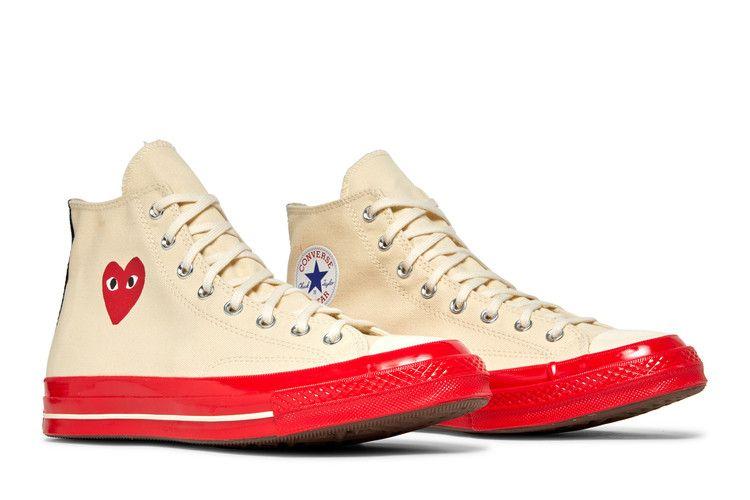 Converse Chuck Taylor All Star 70 Hi Comme des Garcons PLAY Белый Красный