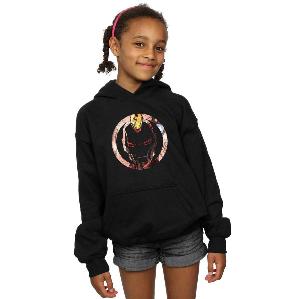 Marvel Girls Iron Man Montage Symbol Hoodie
