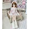 Doll Clothing Set Azone OB22 OB24 Huaque Sweet Dream Syndrome Type 6 - Gray Pink White Skirt Outfit