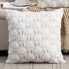 Plush Rabbit Pillow Cover 18 X 18 Inch Throw Pillow Cover Farmhouse Decor Pillow Case with Invisible Zipper for Sofa Bed Car Spring Decoration