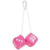 Moon Eyes Mini Fuzzy Dice Hanging Mirror Ornament MOONEYES Pink/MG956PK