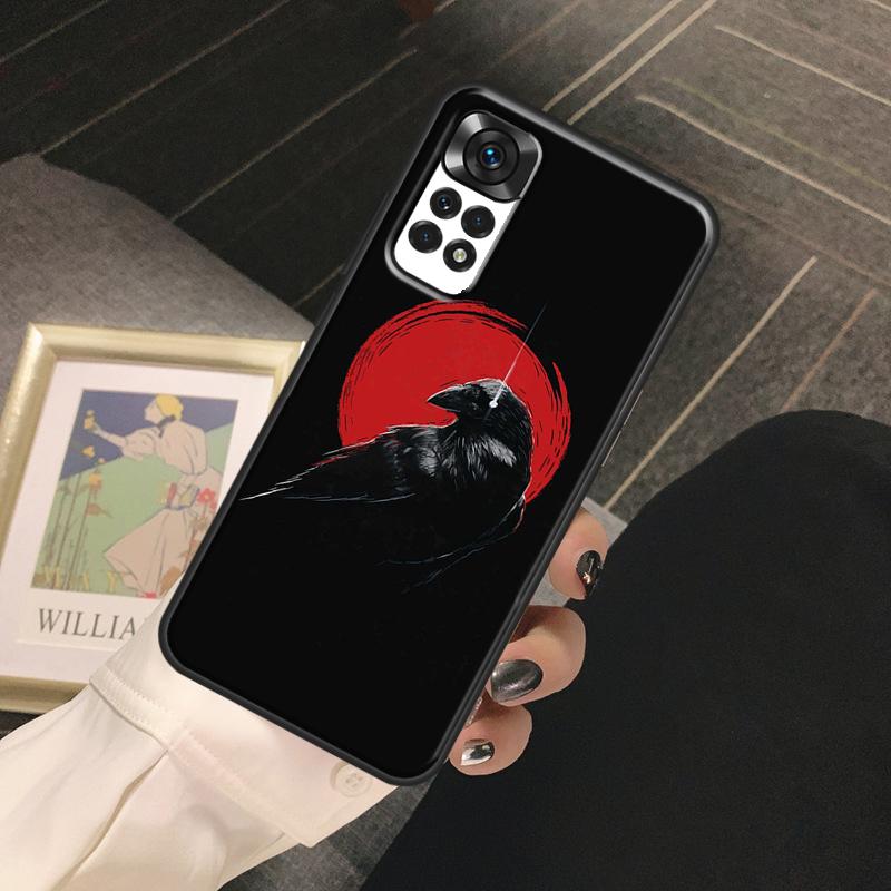 Crow Raven Dark Skull Funda For Xiaomi Redmi Note 14 Pro 9 10 11 12 13 Pro 10S 11S 12S Redmi 13C 10C 12C 14C Case
