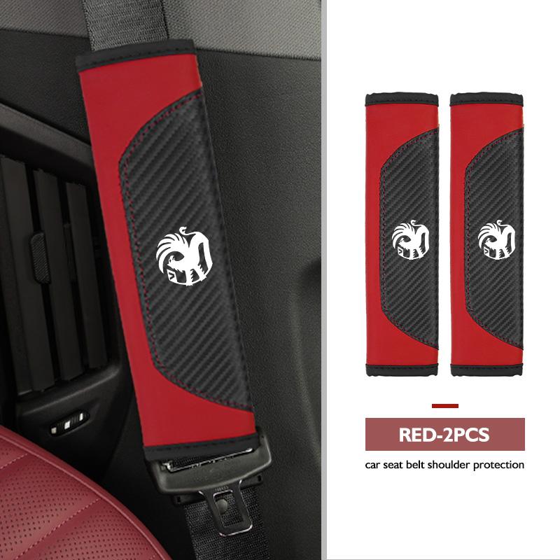 For Vauxhall Leather Car Seat Belt Shoulder Cover Safety Belt Protective Cover Accessories Corsa VXR Crossland Combo Life Astra