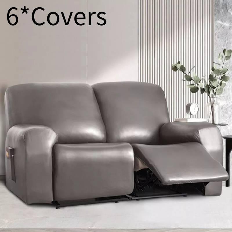 Роскошный чехол на диван из искусственной кожи ПУ Водонепроницаемый Полная защита Чехол для кресла-реклайнера Комплект