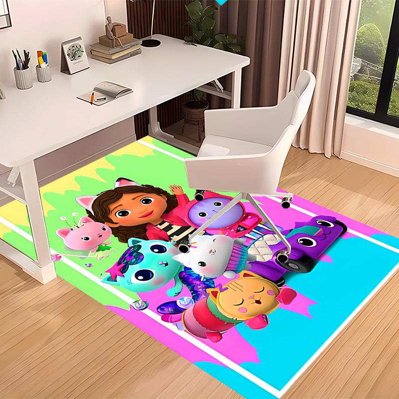 Gabby's Dollhouse Printed Absorbent Washable Carpet, Non-Slip Bathroom Mats, Kitchen Rugs, Yoga Mat,Living Room Entrance, Camping Picnic Rugs
