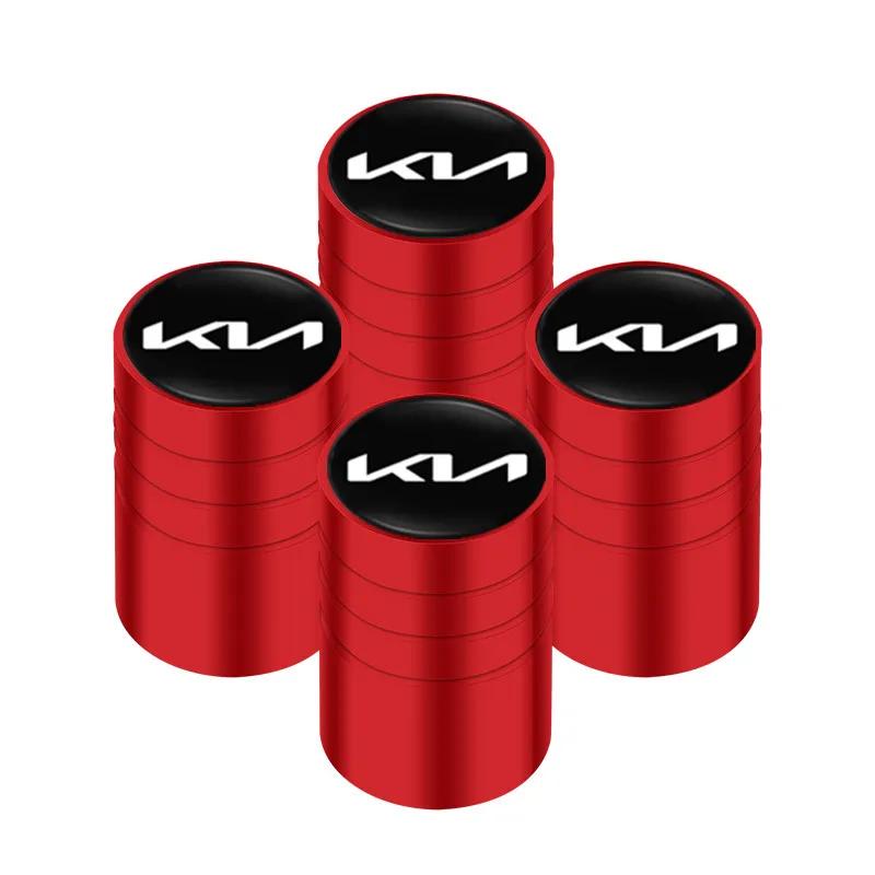 AADU1 4pcs Car Wheel Tires Valves Tyre Stem Caps For Kia Picanto Soul Rio Sportage Niro Morning Ceed Cerato