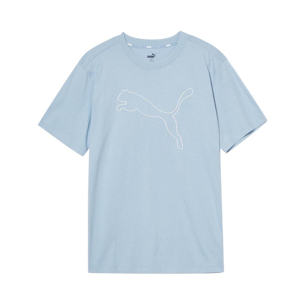 Puma Повседневная дышащая футболка с коротким рукавом и заниженной линией плеч, женские топы, светло-голубой цвет 673412-79