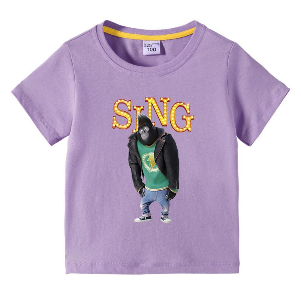 Kids Clothing Short Sleeve t shirts Sing Movie Graphic Children's Summer Casual Cute Tee