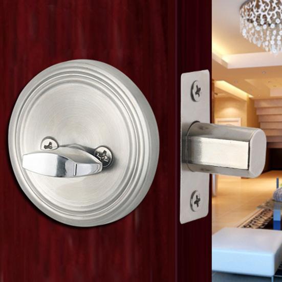 Круглые дверные ручки из нержавеющей стали, входные внутренние проходные замки, ключ