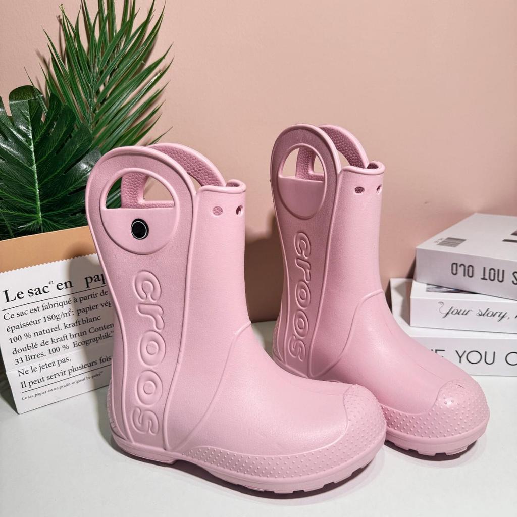 Детские непромокаемые резиновые сапоги до середины икры с нескользящей подошвой - Мягкая подошва для малышей