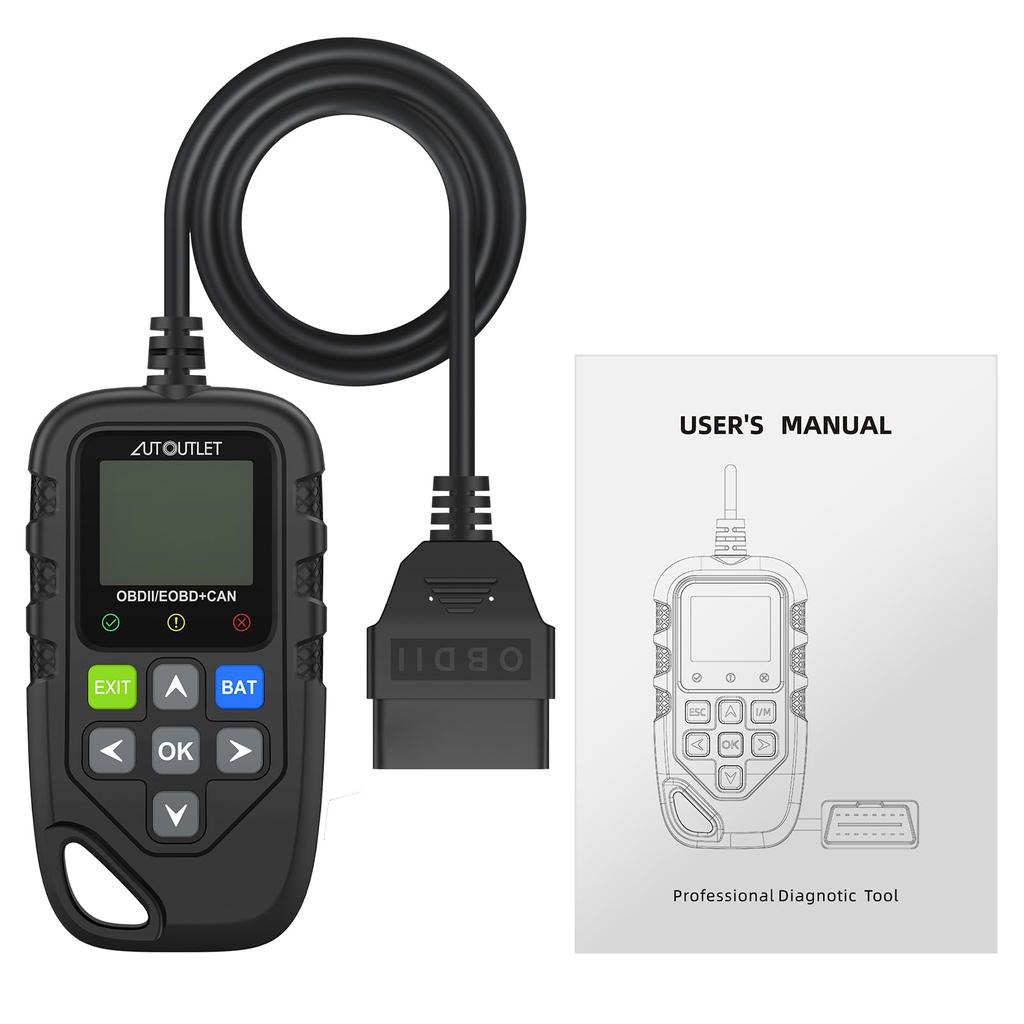 AUTOUTLET Диагностический сканер OBD2 Автомобильный сканер для диагностики неисправностей