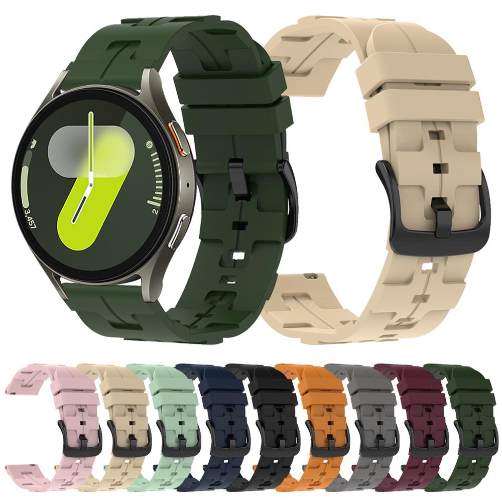 Спортивный силиконовый ремешок для часов Samsung Galaxy Watch 7/6/5 Pro 44мм 40мм 4 6 Classic 43мм 47мм Браслет 20мм 22мм Лента Наручный ремешок