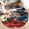 Chainsaw Man Round Area Rug Carpet Rug For Living Room Bedroom Sofa Playroom Decor Nonslip Floor Mat