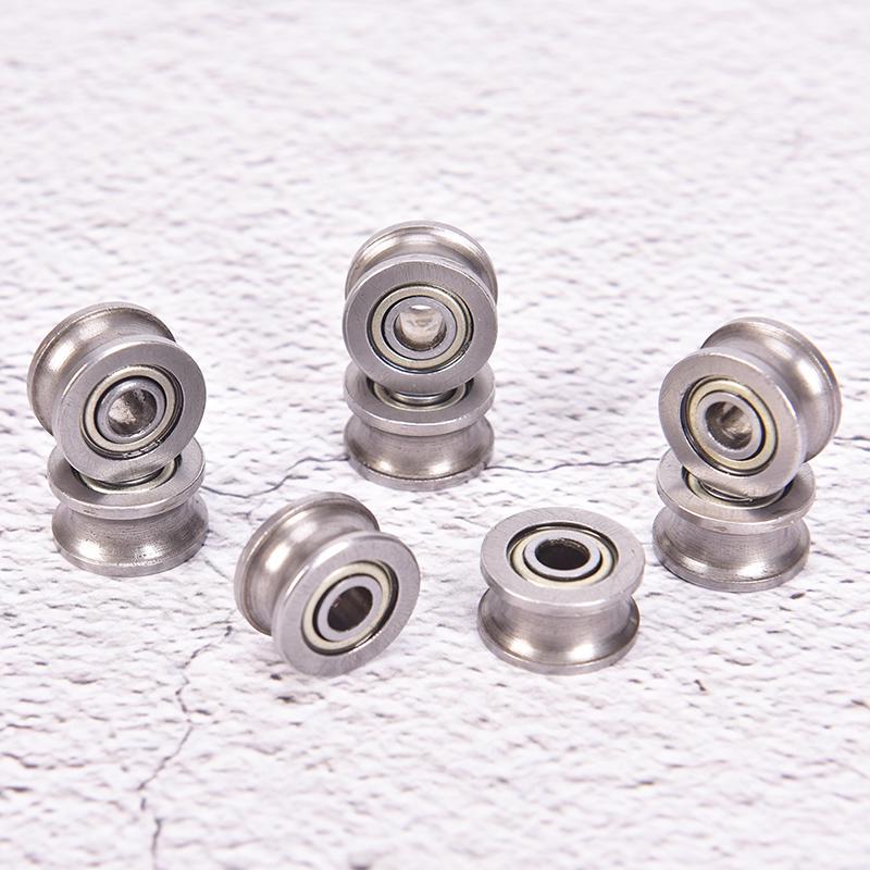 10 шт. U624Zz U-образный шарикоподшипник направляющий шкив для линейного рельсового пути 4*13*7 мм