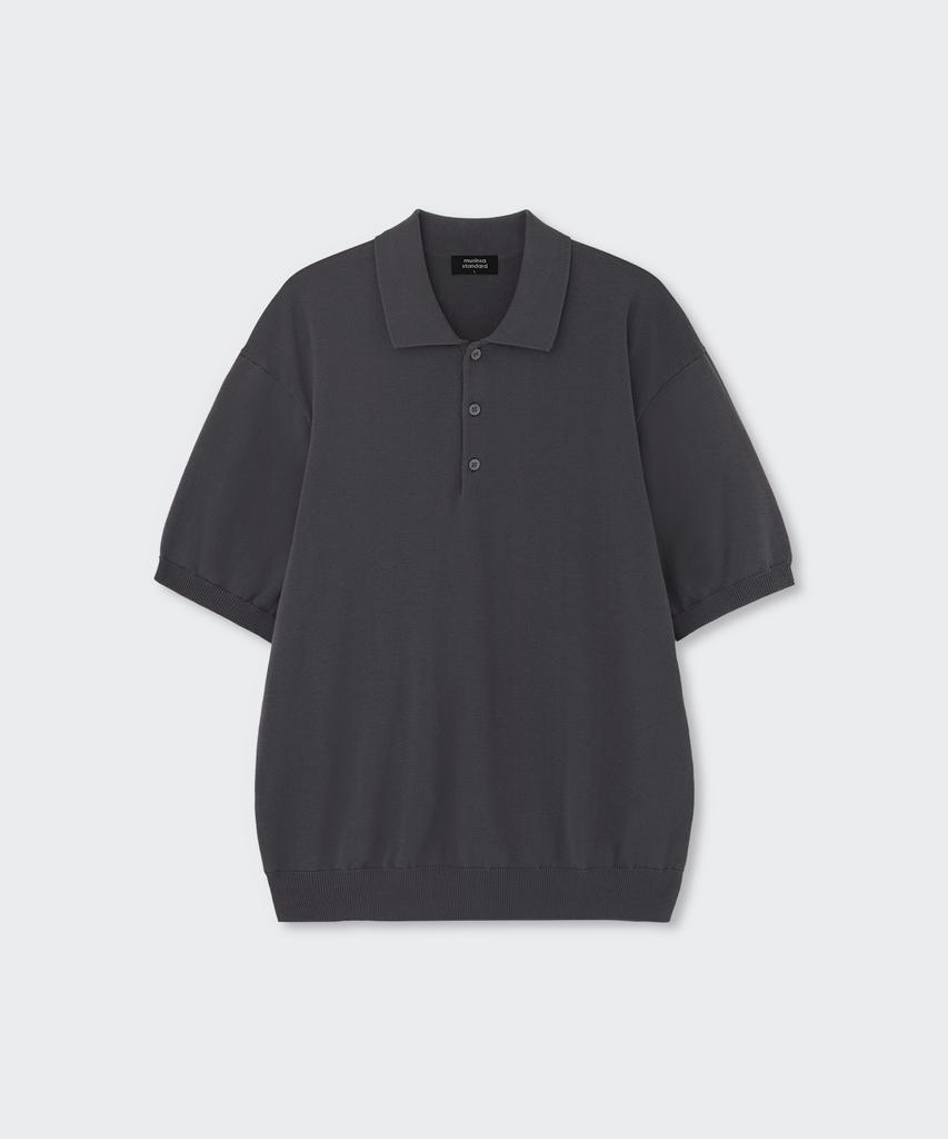 MUSINSA STANDARD Washable Supima Cotton Knitted Polo Shirt [Grey]