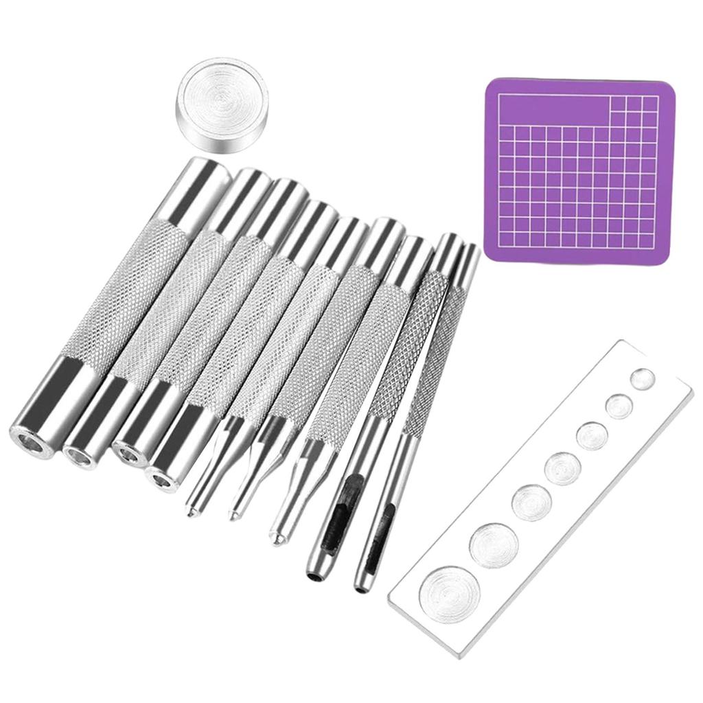 12 шт. Инструменты для пробивки кожи, заклепки, кнопка, установка кожи