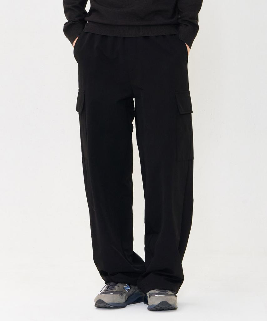 CHASECULT Unisex Stretch Fleece-Lined Cargo Jogger Pants - Black