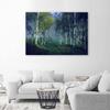 Canvas print, Birch forest in mist
