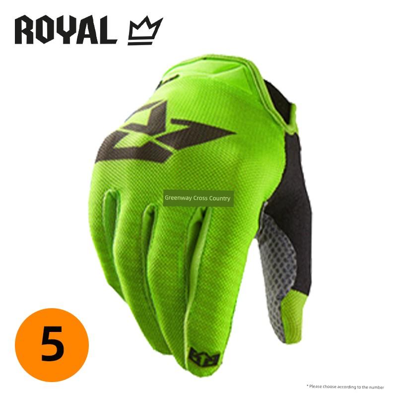 [Special Offer] British Royal Gloves Men's Long Finger Cycling Gloves for Mountain Bikes Dh Amxc Riding Gloves