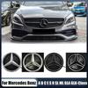 Для Mercedes Benz W176 W246 W205 W212 W207 W217 W251 W166 Серебристо-Черная Эмблема Передняя Решетка Подсвечиваемый Логотип Звезда Значок