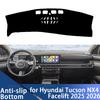Накладка на панель приборов для Hyundai Tucson NX4 Facelift 2025 2026 Чехол на приборную панель автомобиля Коврик на панель приборов Ковровая накладка Накидка-солнцезащита Подушка