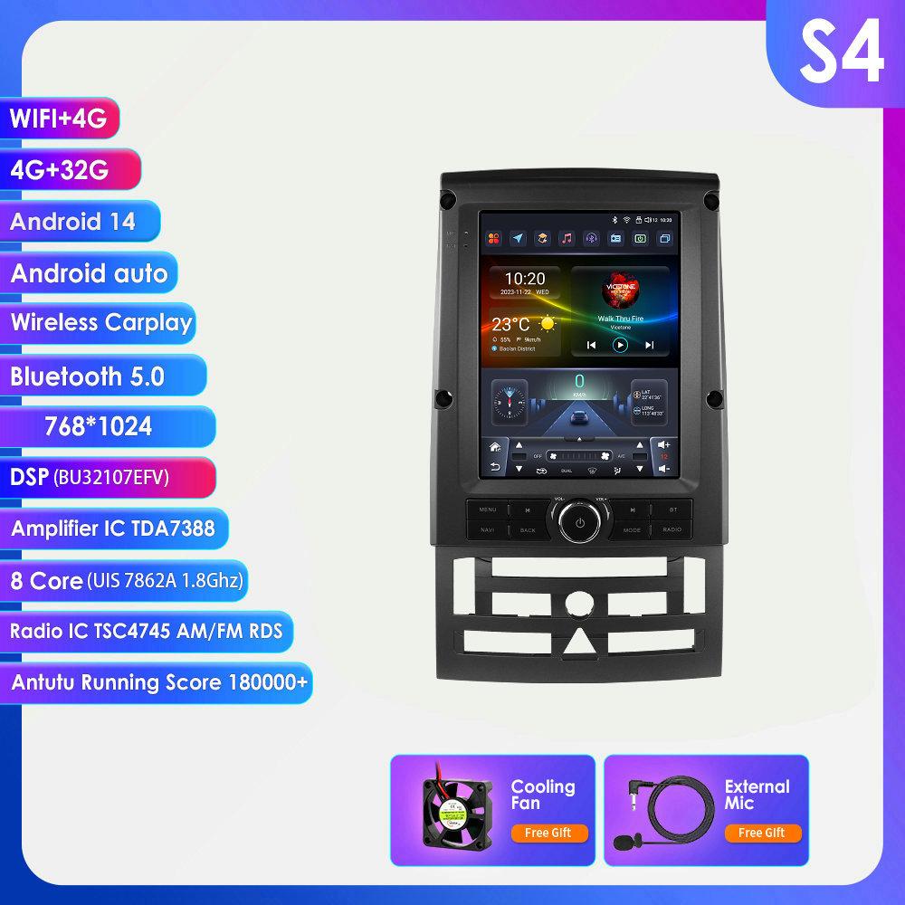 Hizpo 9.7 Дюймовый AI Беспроводной CarPlay Android Auto Автомагнитола для Peugeot 407 SW CC 2004-2011 Стерео Мультимедиа GPS Головное Устройство Экран WIFI Интеллектуальный Экран