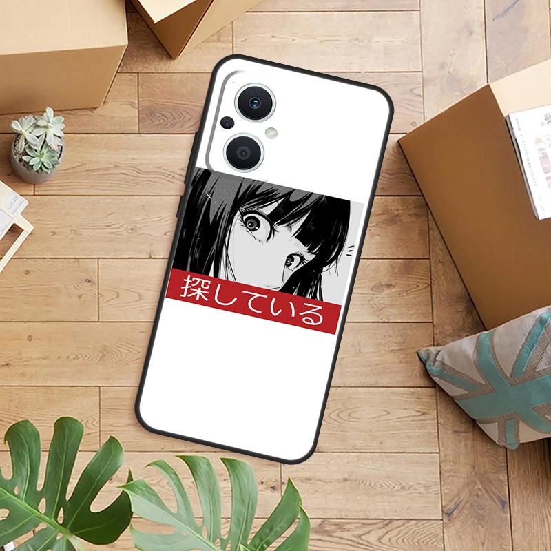 Sad Japanese Anime Case For OPPO Reno 14F 13F 12F 10 11 12 13 14 Pro 8T 7 8 Lite OPPO Find X8 X6 X5 X9 Pro Cover