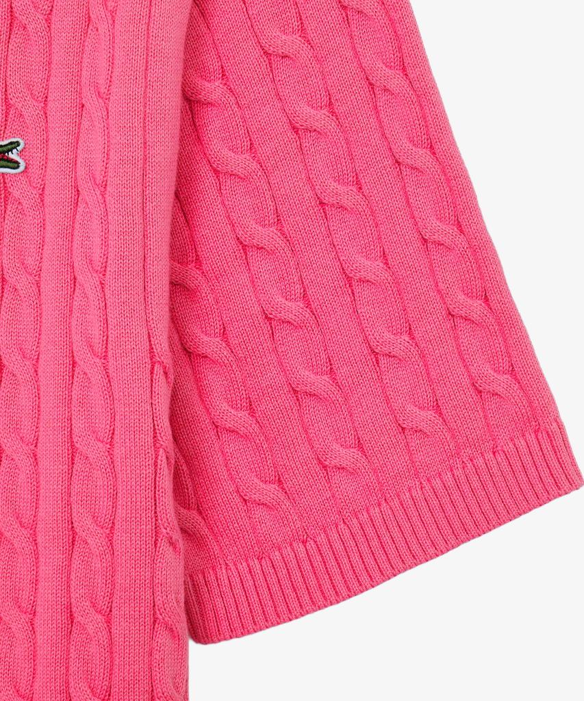 Женский вязаный кардиган-поло с коротким рукавом Lacoste Af280E-56G Glh