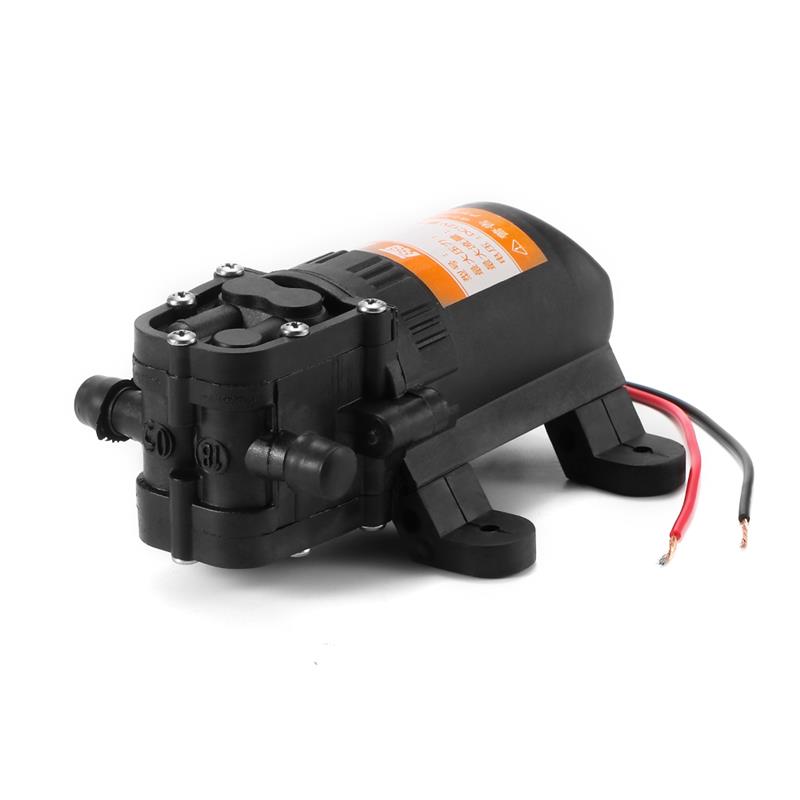 Электрический водяной насос для сельского хозяйства DC 12V 70PSI 3.5L/min, Черный, Микро, Высоконапорный, Мембранный, Для опрыскивателя, Для мойки автомобиля