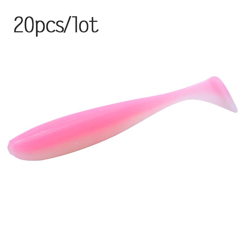 Worms Soft Fishing Lures Multi Colors 20pcs/lot Silicone Rubber Baits Tackles
