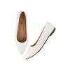 Shoetopia Женские Белые Текстурированные Лоферы Стильные Туфли-Балетки с Острым Носом для Офиса, Повседневной Носки и на Каждый День EU38