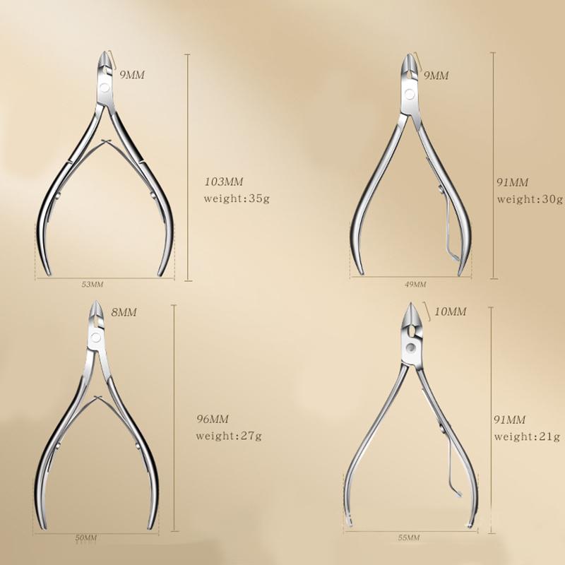 Stainless Steel Nail Cuticle Nipper 2in1 Dead Skin Scissors Sharp Manicure Beauty Tool for Salon and Home