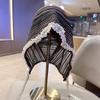 Striped empty stack hat women's spring and autumn thin casual breathable pullover cold hat literary versatile knitted hat