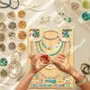1 Набор Деревянный Флокированный Поддон для Бусин DIY Браслет Ожерелье Изготовление Украшений Фурнитура Органайзер для Бусин Серая Доска для Бусин Измерительный Инструмент