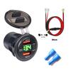 12-24V Universal Dual USB 4.2A Car Motorcycle Boat Charger Socket with ON/OFF Button and Voltage Display Modified Car Fast Charge  Blue Light