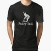 Мужская мода повседневные футболки с короткими рукавами Fairy Tail Tri Blend черные футболки большого размера