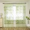 2pcs Lace Mesh Curtain Embroidered Floral Translucent Gauze Curtain Rod-pocket