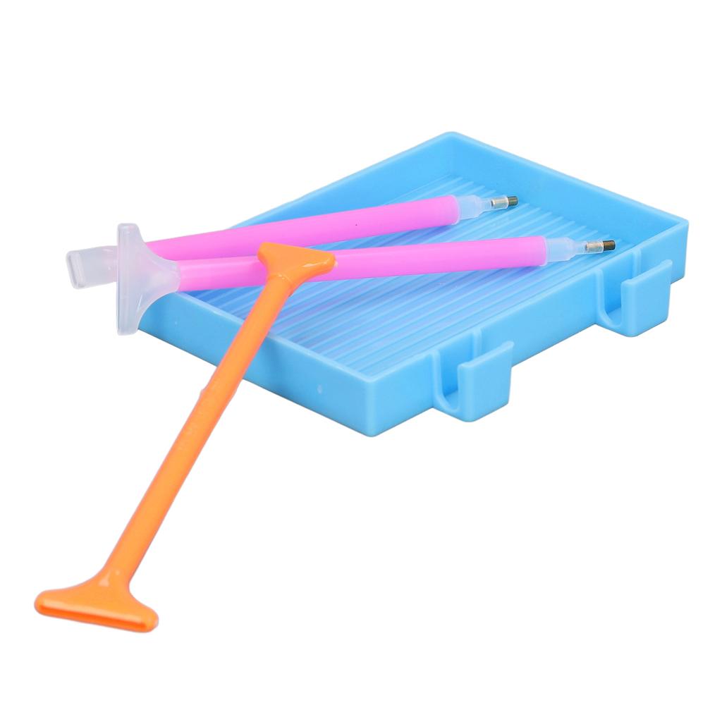 Набор из 19 предметов для рисования стразами, 5 ручек для рисования стразами, 3 лотка, 10 кусков глины, 1 пинцет для самостоятельного изготовления