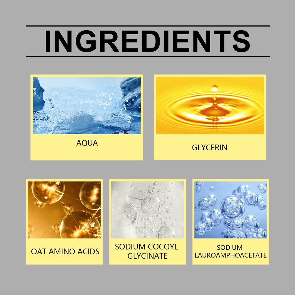 Индивидуальное очищающее средство для лица с аминокислотами, мягкие ингредиенты, подходящие для разных типов кожи, очищающие и увлажняющие эффекты