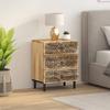 VidaXL Table de Chevet, Armoire de Nuit avec Tiroirs, Table de Télévision, Meuble de Rangement Chambre, Rétro, Bois de 358221