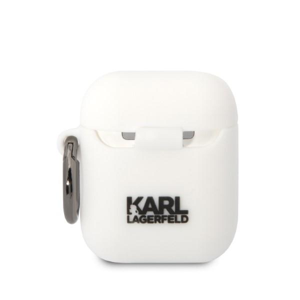 Etui do AirPods 1 Karl Lagerfeld Silicone Choupette Head Białe