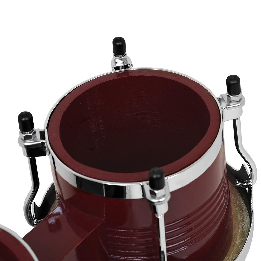 M MBAT 7+9 Inch Bongo Drum Oak+Aluminum Alloy+Buffalo Leather Water Buffalo Leather Drum Safe Suitable Performance With Parts