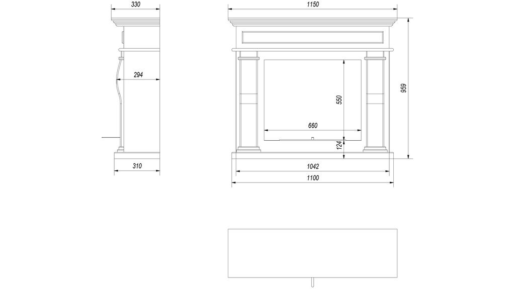 Biofireplace OCTOBER White TÜV - Set