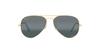 RB3025 Legend Dark Blue Gradient Polarized Silver Contrast Enhancement Size 62 Ray-Ban Sunglasses, Gold/Crystal Lenses,