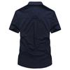 Summer Men's Short-sleeved Shirt Washed Cotton Military Loose Outdoor Tooling Shirt
